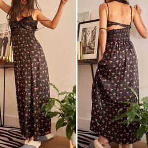 Free People Out & About Maxi Slip in Black Combo